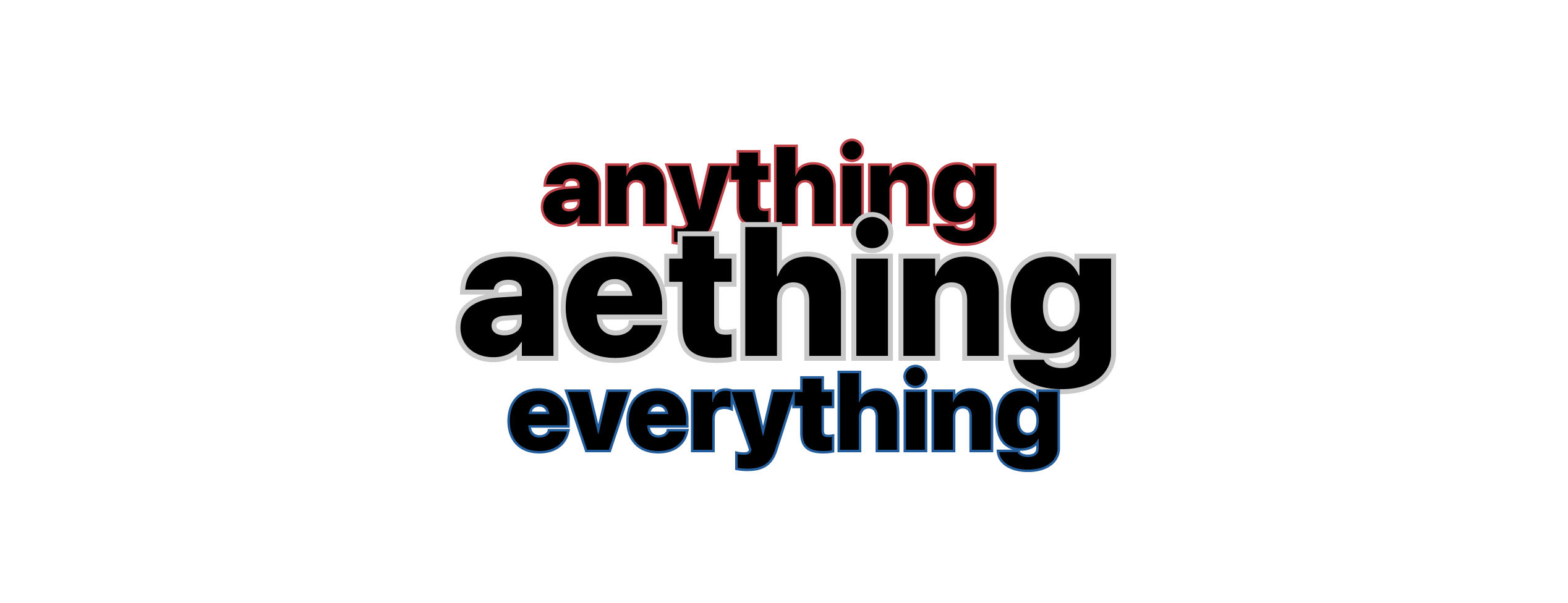 anything and everything = aething